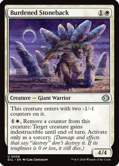 Burdened Stoneback (ECL-008) - Lorwyn Eclipsed-1