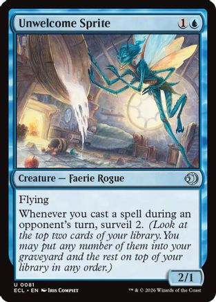 Unwelcome Sprite (ECL-081) - Lorwyn Eclipsed-1