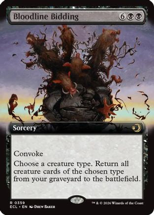 Bloodline Bidding (Extended Art) (ECL-359) - Lorwyn Eclipsed Foil-1