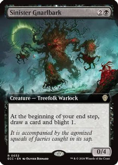 Sinister Gnarlbark (Extended Art) (ECC-032) - Commander: Lorwyn Eclipsed-1
