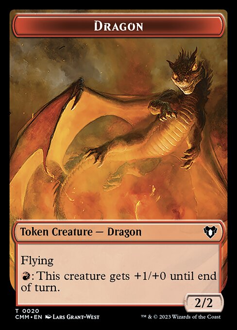 Soldier // Dragon (0020) Double-Sided Token [Commander Masters Tokens]-2