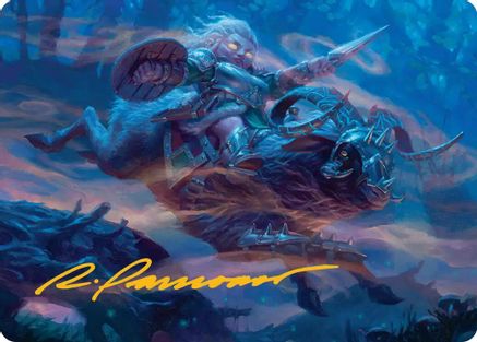 Bristlebane Outrider Art Card (Gold-Stamped Signature) (ASECL-018) - Art Series: Lorwyn Eclipsed-1