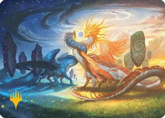 Celestial Reunion Art Card (Gold-Stamped Planeswalker Symbol) (ASECL-019) - Art Series: Lorwyn Eclipsed-1
