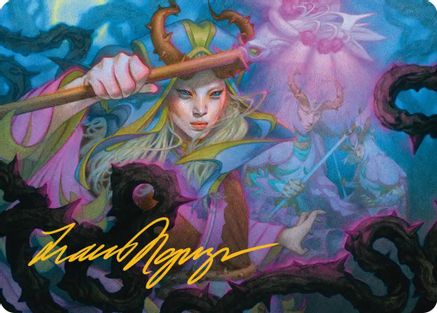 Stoic Grove-Guide Art Card (Gold-Stamped Signature) (ASECL-025) - Art Series: Lorwyn Eclipsed-1