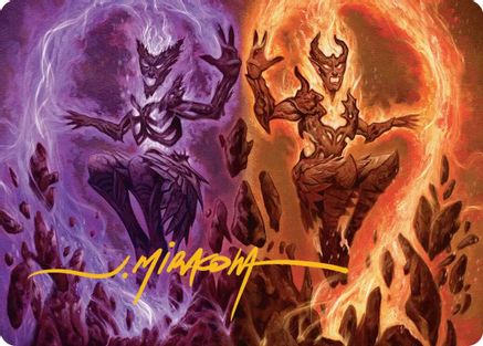 Fire Covenant Art Card (Gold-Stamped Signature) (ASECL-052) - Art Series: Lorwyn Eclipsed-1