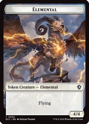 Elemental (0002) // Plant Double-Sided Token (ECC-2 // 5) - Commander: Lorwyn Eclipsed-1