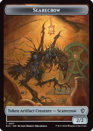 Scarecrow // Treasure Double-Sided Token (ECC-11 // 10) - Commander: Lorwyn Eclipsed-1