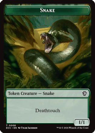 Snake // Scarecrow Double-Sided Token (ECC-8 // 11) - Commander: Lorwyn Eclipsed-1