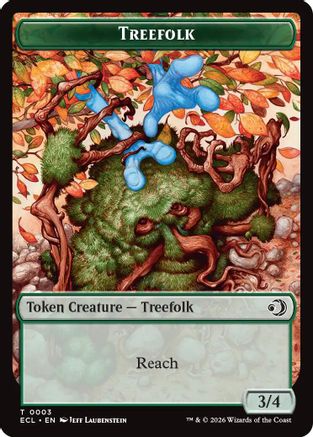 Treefolk // Goblin Double-Sided Token (ECL-3 // 6) - Lorwyn Eclipsed Foil-1