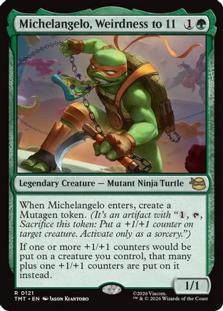 Michelangelo, Weirdness to 11 (TMT-121) - Teenage Mutant Ninja Turtles Foil-1