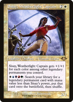 Sisay, Weatherlight Captain (Retro Frame) (MH1-006) - Modern Horizons 1 Timeshifts Etched Foil-1