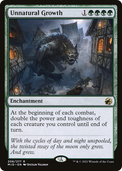 Unnatural Growth (MID-206) - Innistrad: Midnight Hunt Foil-1