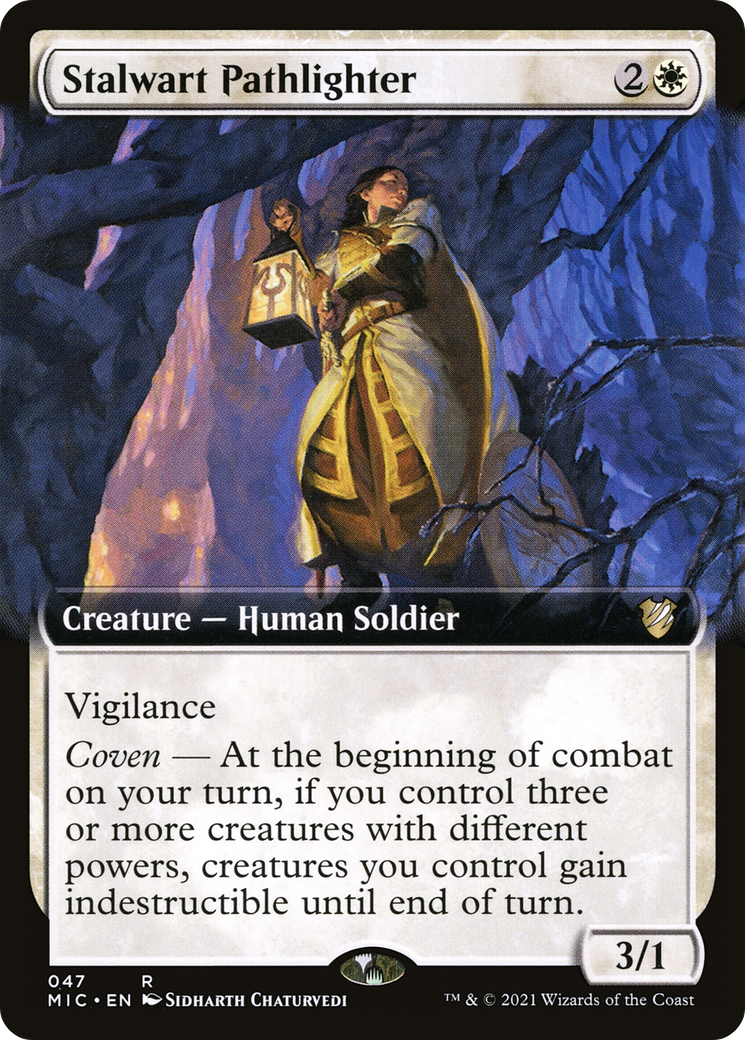 Stalwart Pathlighter (Extended Art) [Innistrad: Midnight Hunt Commander]-1