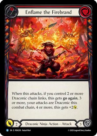 Enflame the Firebrand (PEN250) - Compendium of Rathe Rainbow Foil-1