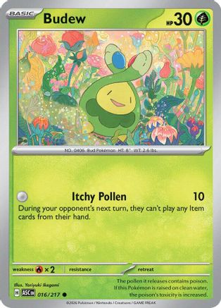 Budew 016/217  - Reverse Holofoil ME Ascended Heroes - Common-1