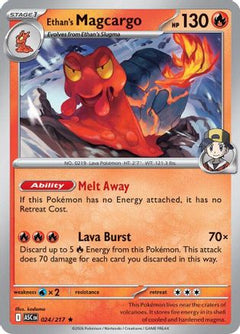 Ethan's Magcargo 024/217  - Reverse Holofoil ME Ascended Heroes - Rare-1