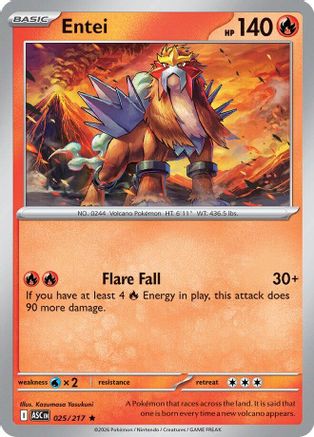 Entei 025  - Reverse Holofoil ME Ascended Heroes - Rare-1