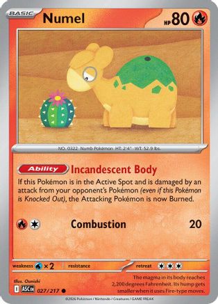 Numel 027/217  - Reverse Holofoil ME Ascended Heroes - Common-1