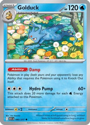 Golduck 040  - Reverse Holofoil ME Ascended Heroes - Uncommon-1