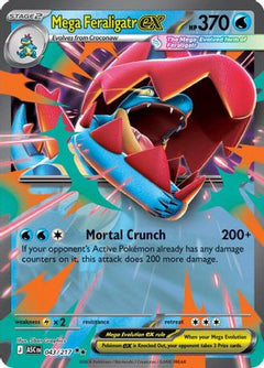 Mega Feraligatr ex 043/217  - Holofoil ME Ascended Heroes - Double Rare-1