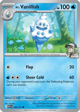 N's Vanillish 050  - Reverse Holofoil ME Ascended Heroes - Common-1