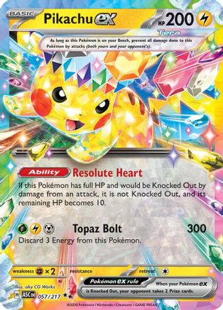 Pikachu ex 057/217  - Holofoil ME Ascended Heroes - Double Rare-1