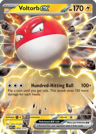 Voltorb ex 058  - Holofoil ME Ascended Heroes - Double Rare-1