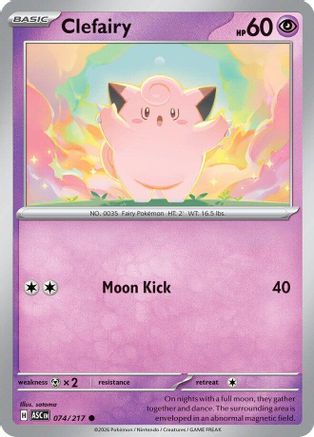 Clefairy 074  - Reverse Holofoil ME Ascended Heroes - Common-1
