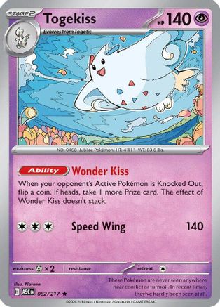 Togekiss 082/217  - Reverse Holofoil ME Ascended Heroes - Rare-1
