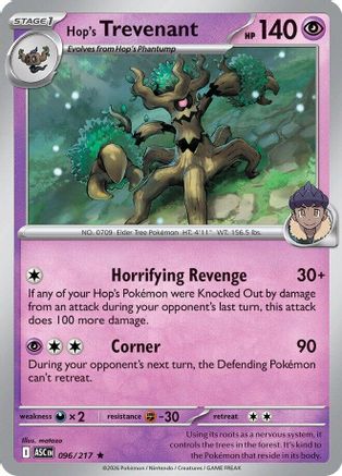 Hop's Trevenant 096/217  - Holofoil ME Ascended Heroes - Rare-1