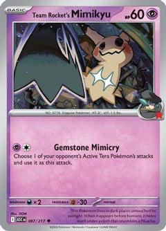 Team Rocket's Mimikyu 097/217  - Reverse Holofoil ME Ascended Heroes - Uncommon-1