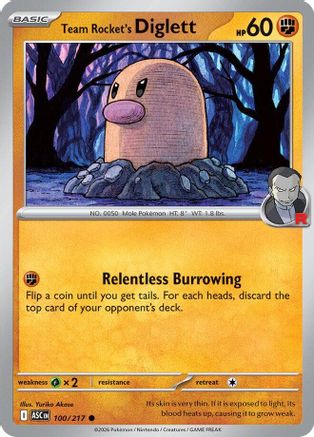 Team Rocket's Diglett 100  ME Ascended Heroes - Common-1