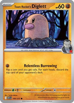 Team Rocket's Diglett 100  - Reverse Holofoil ME Ascended Heroes - Common-1