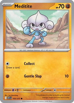 Meditite 103  - Reverse Holofoil ME Ascended Heroes - Common-1
