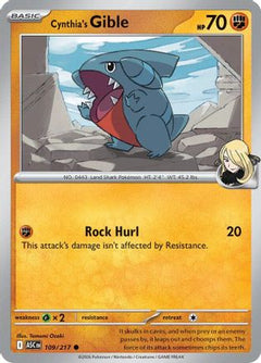 Cynthia's Gible 109  - Reverse Holofoil ME Ascended Heroes - Common-1