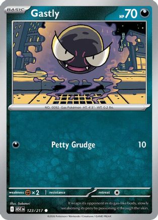 Gastly 123  - Reverse Holofoil ME Ascended Heroes - Common-1