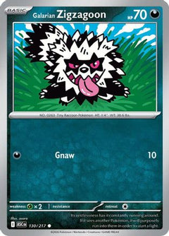 Galarian Zigzagoon 130  - Reverse Holofoil ME Ascended Heroes - Common-1