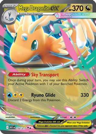 Mega Dragonite ex 152/217  - Holofoil ME Ascended Heroes - Double Rare-1