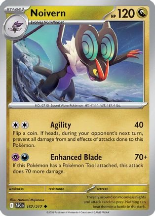 Noivern 157  - Reverse Holofoil ME Ascended Heroes - Uncommon-1