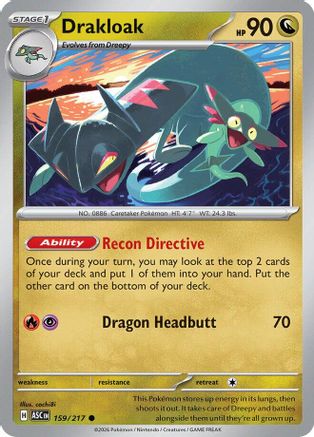 Drakloak 159/217  - Reverse Holofoil ME Ascended Heroes - Common-1