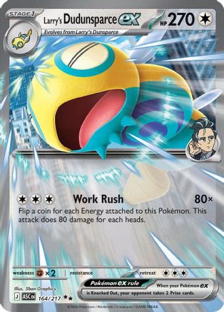 Larry's Dudunsparce ex 164  - Holofoil ME Ascended Heroes - Double Rare-1