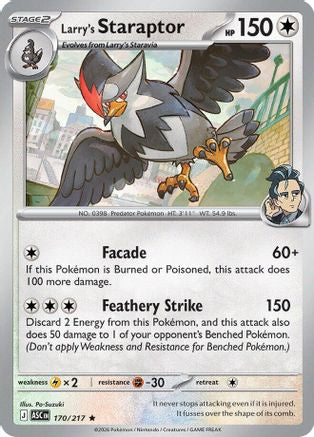 Larry's Staraptor 170/217  - Holofoil ME Ascended Heroes - Rare-1