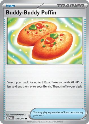 Buddy-Buddy Poffin 184  - Reverse Holofoil ME Ascended Heroes - Common-1