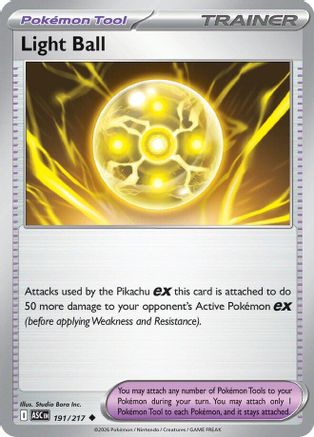 Light Ball 191  - Reverse Holofoil ME Ascended Heroes - Uncommon