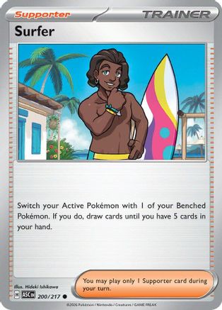 Surfer 200/217  - Reverse Holofoil ME Ascended Heroes - Common-1