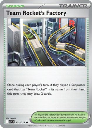 Team Rocket's Factory 203  - Reverse Holofoil ME Ascended Heroes - Uncommon-1