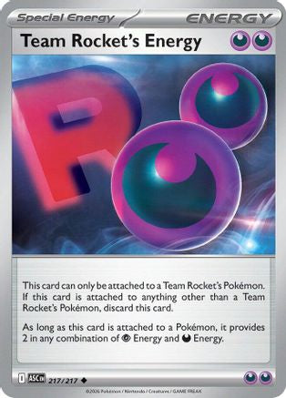 Team Rocket's Energy 217  - Reverse Holofoil ME Ascended Heroes - Uncommon-1