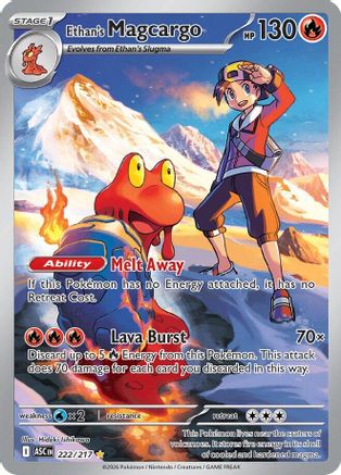 Ethan's Magcargo 222/217  - Holofoil ME Ascended Heroes - Illustration Rare-1