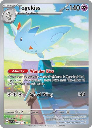 Togekiss 235/217  - Holofoil ME Ascended Heroes - Illustration Rare-1