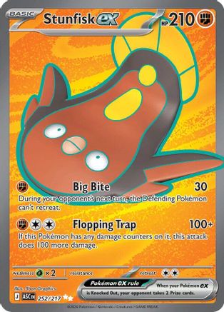 Stunfisk ex 252/217  - Holofoil ME Ascended Heroes - Ultra Rare-1